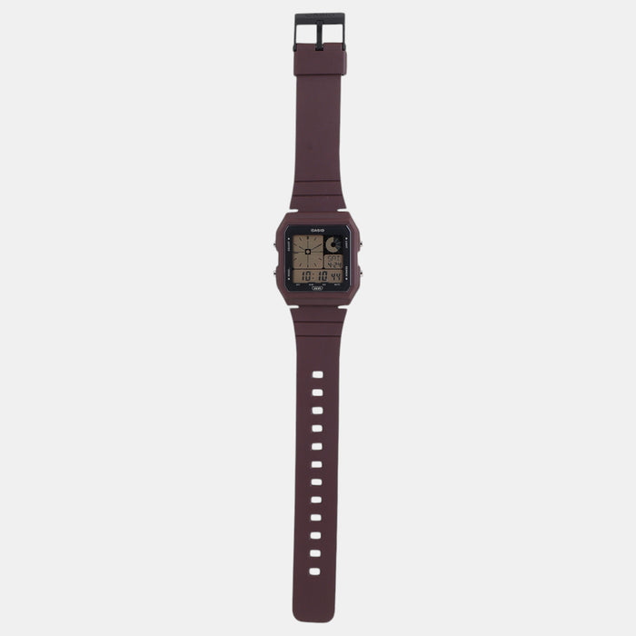 Youth Men Quartz Purple Dial Digital Resin Watch D313