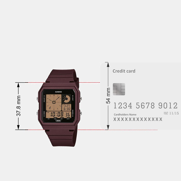 Youth Men Quartz Purple Dial Digital Resin Watch D313