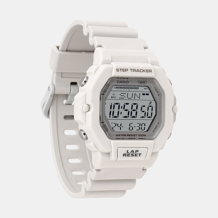 Youth Men Quartz White Dial Digital Resin Watch D318