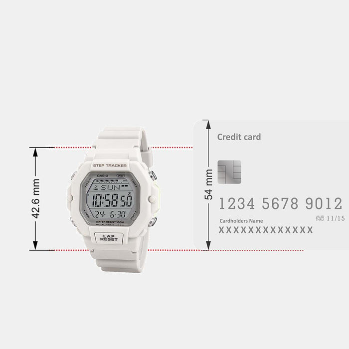 Youth Men Quartz White Dial Digital Resin Watch D318