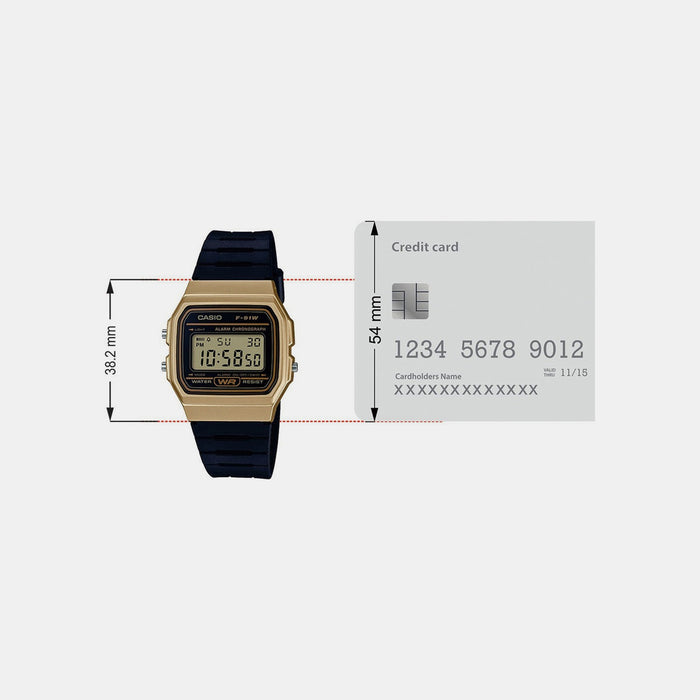 Youth Unisex Quartz Gold Dial Digital Resin Watch D142