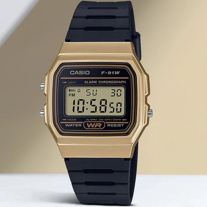 Youth Unisex Quartz Gold Dial Digital Resin Watch D142