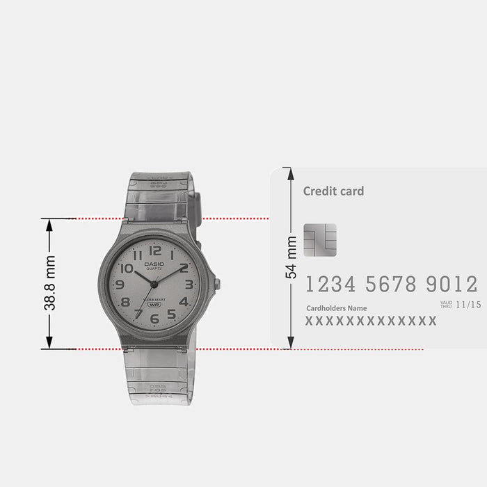 Youth Unisex Quartz Grey Dial Analog Resin Watch A2298