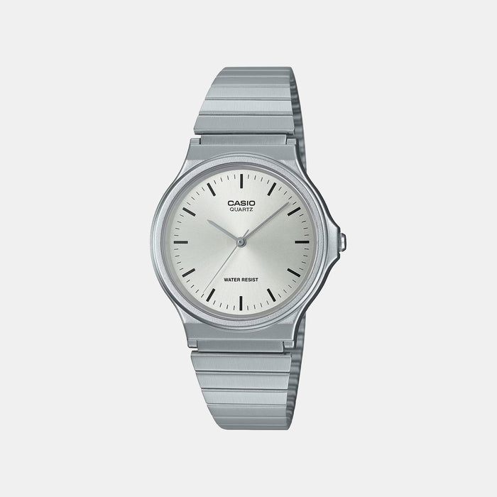 Youth Unisex Quartz Silver Dial Analog Stainless Steel Watch A2296