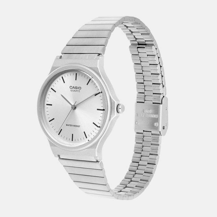 Youth Unisex Quartz Silver Dial Analog Stainless Steel Watch A2296