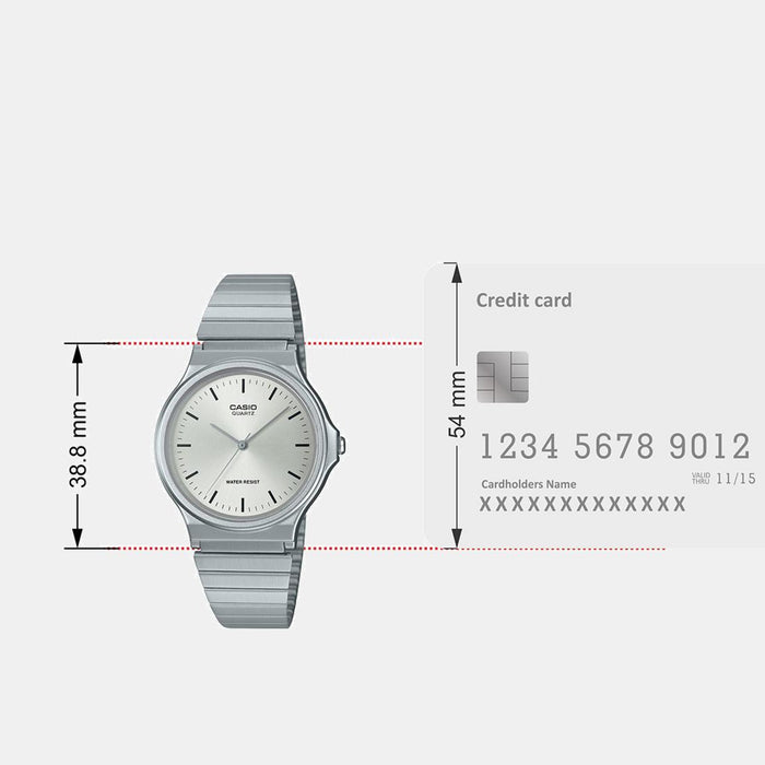 Youth Unisex Quartz Silver Dial Analog Stainless Steel Watch A2296