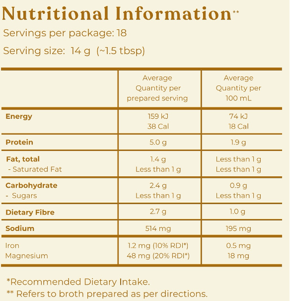 Zero Chicken Broth - 252g - Hemp Foods Australia
